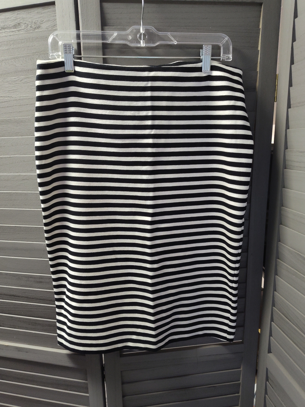 Merona Black and White Striped Pencil Skirt